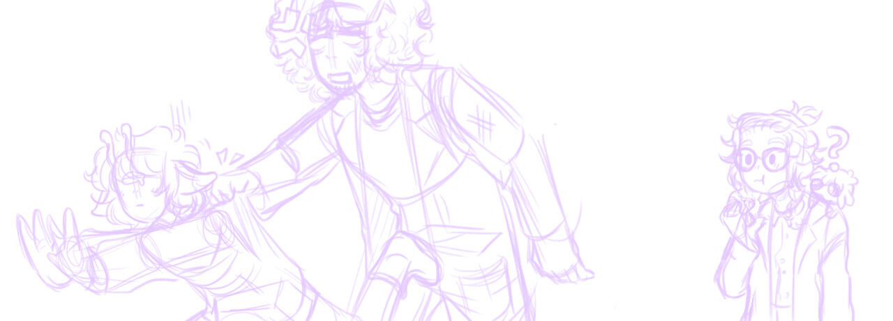 sketch inicial do banner da webtoon